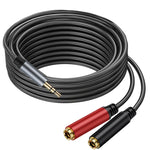 Cavo adattatore audio 3,5mm TRS maschio a 2x 6,35mm femmina