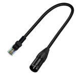 Cavo di estensione di rete per la serie di controller DMX-CON, lunghezza: 30 cm, XLR 3 Pin Male to RJ45 Male, XLR 3 Pin Female to RJ45 Male
