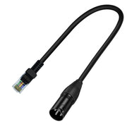 Cavo di estensione di rete per la serie di controller DMX-CON, lunghezza: 30 cm, XLR 3 Pin Male to RJ45 Male, XLR 3 Pin Female to RJ45 Male