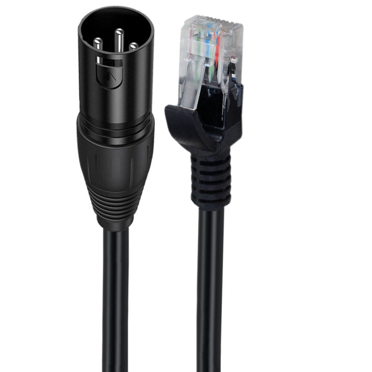 Cavo di estensione di rete per la serie di controller DMX-CON, lunghezza: 30 cm, XLR 3 Pin Male to RJ45 Male, XLR 3 Pin Female to RJ45 Male