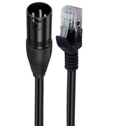 Cavo di estensione di rete per la serie di controller DMX-CON, lunghezza: 30 cm, XLR 3 Pin Male to RJ45 Male, XLR 3 Pin Female to RJ45 Male