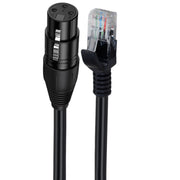 Cavo di estensione di rete per la serie di controller DMX-CON, lunghezza: 30 cm, XLR 3 Pin Male to RJ45 Male, XLR 3 Pin Female to RJ45 Male