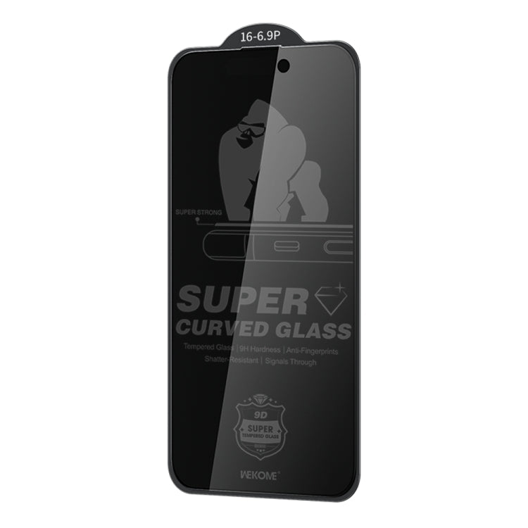 Pellicola vetro temperato privacy curva 28° per iPhone 16 Pro Max