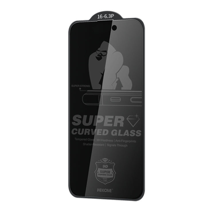 Pellicola vetro temperato privacy curva 28° per iPhone 16 Pro Max