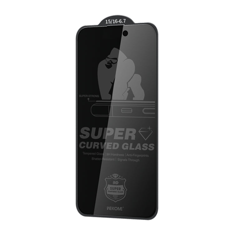 Pellicola vetro temperato privacy curva 28° per iPhone 16 Pro Max