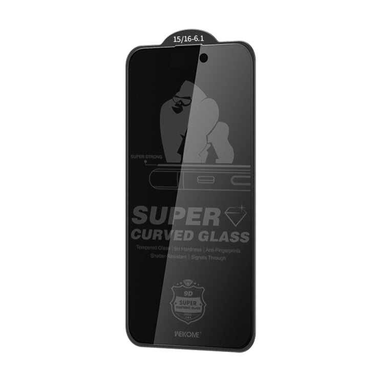 Pellicola vetro temperato privacy curva 28° per iPhone 16 Pro Max