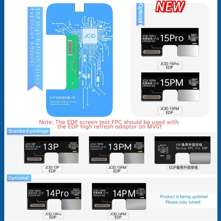 JCID EDP High Refresh Rate Screen Expansion Adapter for iPhone/iPad, JCID EDP