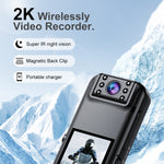 Videoregistratore WiFi 2K HD con lente rotante e visione notturna