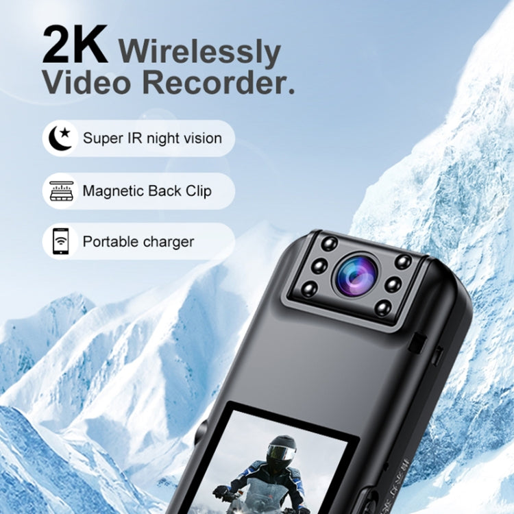 Videoregistratore WiFi 2K HD con lente rotante e visione notturna