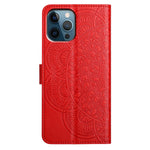 Custodia per telefono in pelle con stampa floreale, For iPhone 16 Pro, For iPhone 16 Plus, For iPhone 16