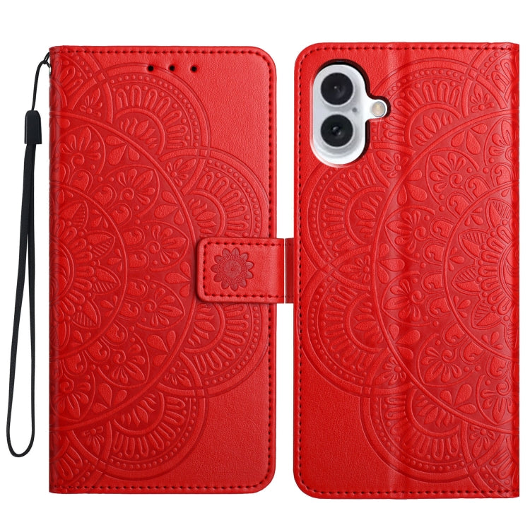 Custodia per telefono in pelle con stampa floreale, For iPhone 16 Pro, For iPhone 16 Plus, For iPhone 16