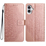Custodia per telefono in pelle con stampa floreale, For iPhone 16 Pro, For iPhone 16 Plus, For iPhone 16