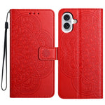 Custodia per telefono in pelle con stampa floreale, For iPhone 16 Pro, For iPhone 16 Plus, For iPhone 16
