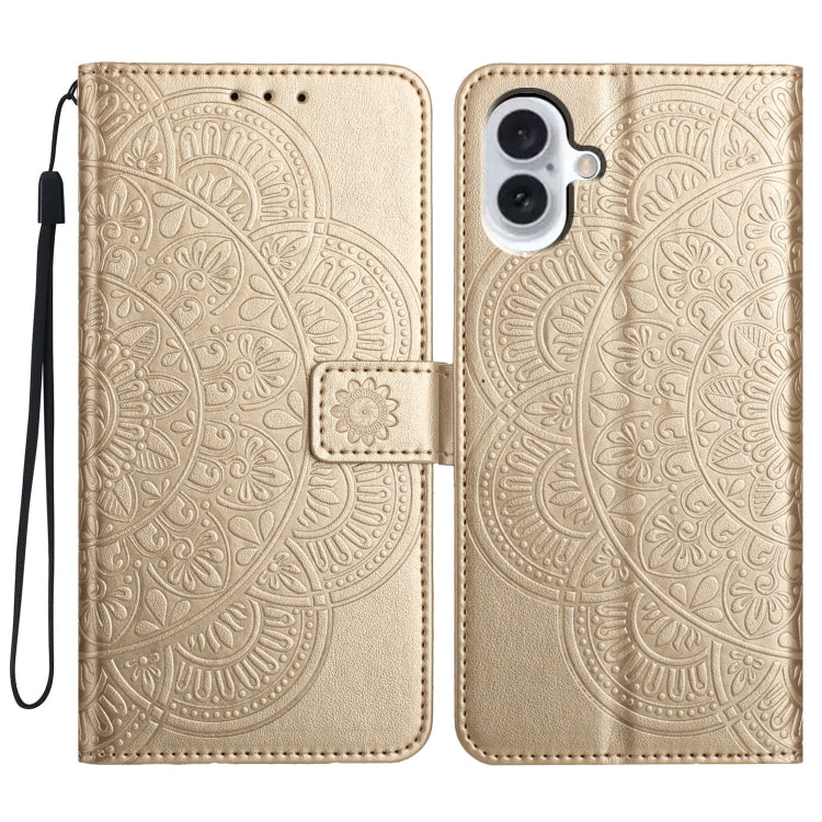 Custodia per telefono in pelle con stampa floreale, For iPhone 16 Pro, For iPhone 16 Plus, For iPhone 16