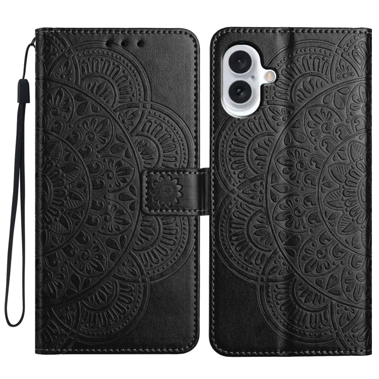 Custodia per telefono in pelle con stampa floreale, For iPhone 16 Pro, For iPhone 16 Plus, For iPhone 16