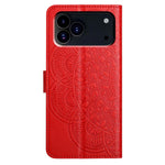 Custodia per telefono in pelle con stampa floreale, For iPhone 17 Pro, For iPhone 17, For iPhone Air, For iPhone 16 Pro Max