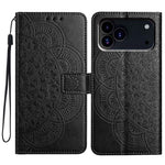 Custodia per telefono in pelle con stampa floreale, For iPhone 17 Pro, For iPhone 17, For iPhone Air, For iPhone 16 Pro Max