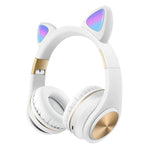 Cuffie da gioco wireless Bluetooth con orecchie di gatto
