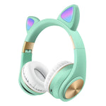 Cuffie da gioco wireless Bluetooth con orecchie di gatto