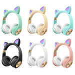 Cuffie da gioco wireless Bluetooth con orecchie di gatto