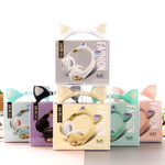 Cuffie da gioco wireless Bluetooth con orecchie di gatto