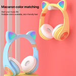 Cuffie da gioco wireless Bluetooth con orecchie di gatto