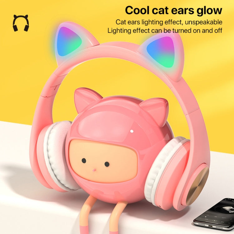 Cuffie da gioco wireless Bluetooth con orecchie di gatto