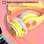 Cuffie da gioco wireless Bluetooth con orecchie di gatto