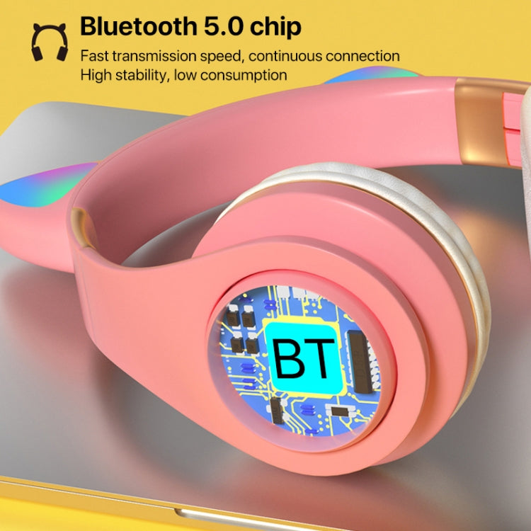 Cuffie da gioco wireless Bluetooth con orecchie di gatto