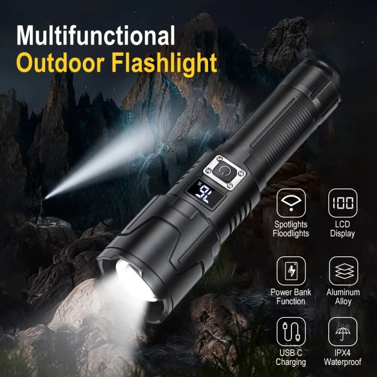 S2301 30W White Laser Wick 1000LM Torcia LED con zoom telescopico, S2301