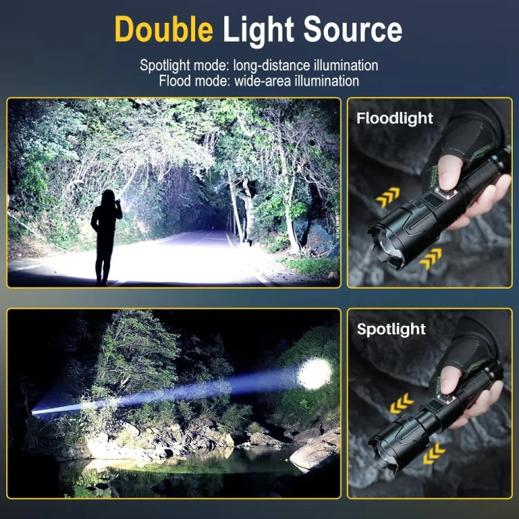 S2301 30W White Laser Wick 1000LM Torcia LED con zoom telescopico, S2301