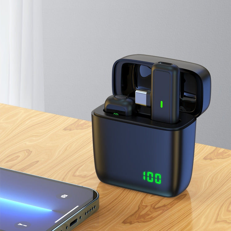 Microfono wireless Lavalier SX5 con display digitale e scatola di ricarica, Type-C, 8 Pin