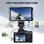 Cavo di collegamento video coassiale Micro HDMI a HDMI 8K UHD 48 Gbps da 1,2 m, 120cm Right Elbow, 120cm Straight Head, 120cm Left Elbow