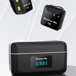 Microfono wireless Lavalier SX23 con scatola ricarica digitale