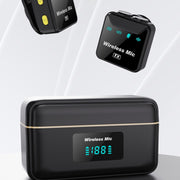 Microfono wireless Lavalier SX23 con scatola ricarica digitale
