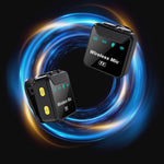 Microfono wireless Lavalier SX23 con scatola ricarica digitale
