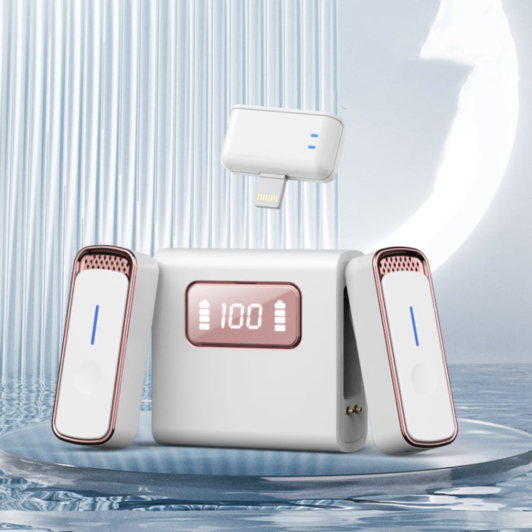 Microfono wireless lavalier SX88 1 TX + 2 RX con riduzione intelligente del rumore, Type-C, 8 Pin