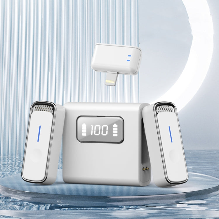 Microfono wireless lavalier SX88 1 TX + 2 RX con riduzione intelligente del rumore, Type-C, 8 Pin