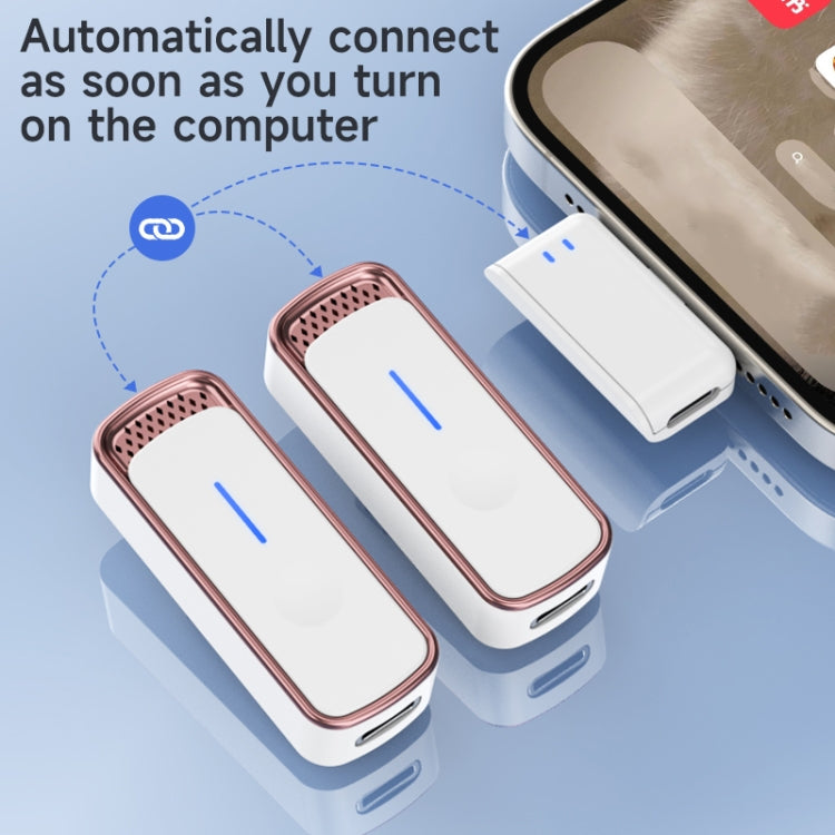 Microfono wireless lavalier SX88 1 TX + 2 RX con riduzione intelligente del rumore, Type-C, 8 Pin