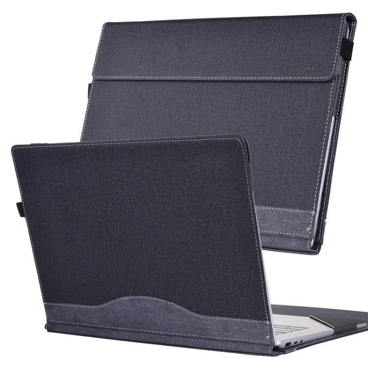 Custodia protettiva in pelle per laptop con trama in tessuto, For MicroSoft Surface Laptop 7 13.8 inch
