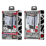 WK WP-U23 Pioneer Series 35W USB-C / Type-C, caricabatterie rapido USB GaN, EU Plug, UK Plug