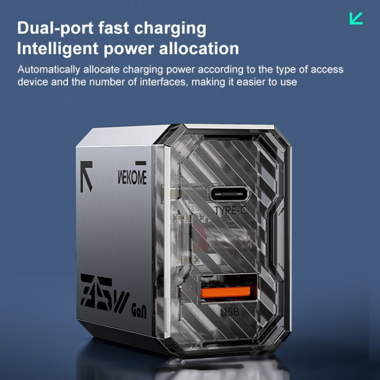 WK WP-U23 Pioneer Series 35W USB-C / Type-C, caricabatterie rapido USB GaN, EU Plug, UK Plug