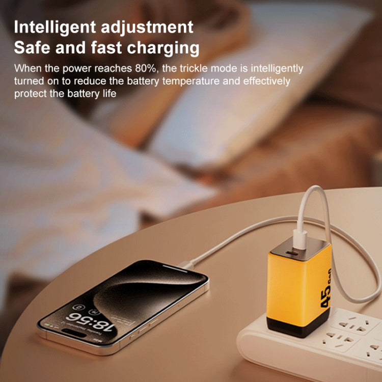 Caricabatterie rapido WK WP-U33 45W USB-C / Type-Cx2 GaN, EU Plug, UK Plug