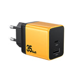 Caricabatterie rapido WK 35W USB-C GaN con EU e UK Plug