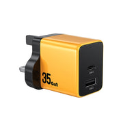 WK WP-U36 35W USB-C / Tipo-C, Caricabatterie rapido USB GaN, EU Plug, UK Plug