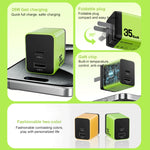 Caricabatterie rapido WK 35W USB-C GaN con EU e UK Plug