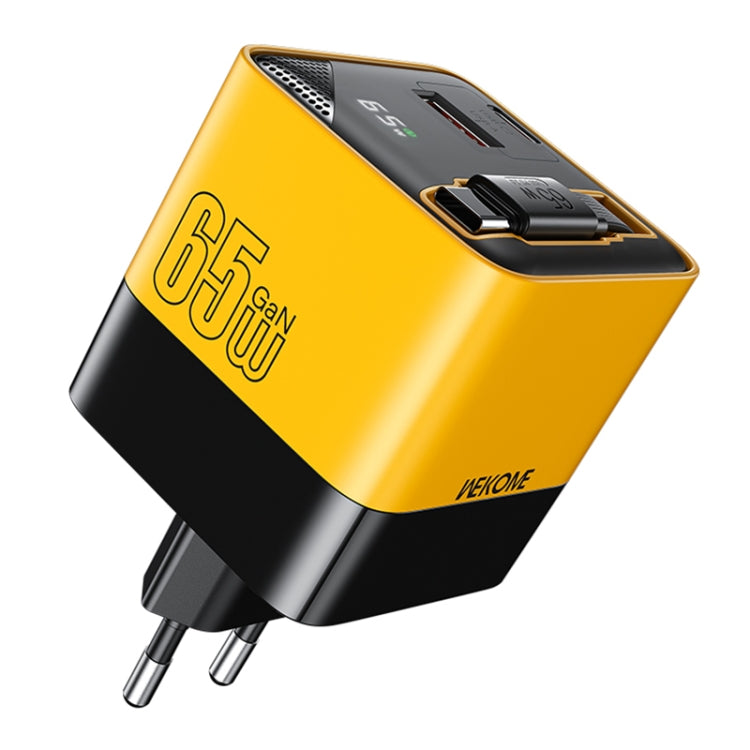 WK WP-U39 65W USB-C / Type-C, caricabatterie rapido USB GaN con cavo Type-C da 80 cm, EU Plug, US Plug