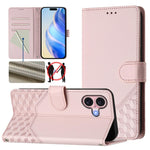 Custodia per telefono in pelle con stampa a nido d'ape e protezione RFID, For iPhone 16, For iPhone 15 Pro Max, For iPhone 15 Pro, For iPhone 15 Plus