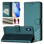 Custodia per telefono in pelle con stampa a nido d'ape e protezione RFID, For iPhone 11 Pro Max, For iPhone 11, For iPhone 11 Pro, For iPhone X / XS