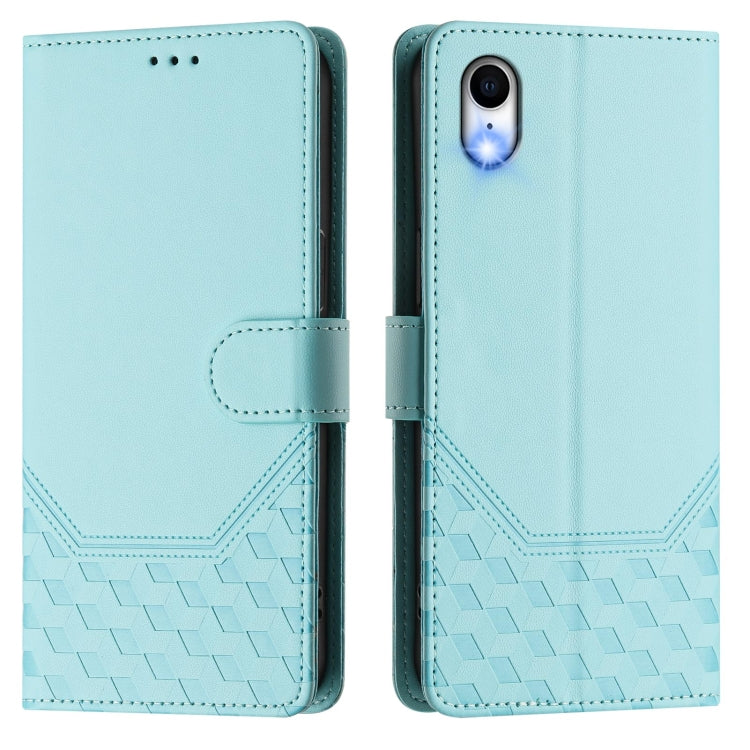 Custodia per telefono in pelle con stampa a nido d'ape e protezione RFID, For iPhone XR, For iPhone XS Max, For iPhone 8 Plus / 7 Plus